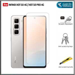 Paket Tempered Glass Clear Infinix Hot 50 Pro 4G 50 5G 40 Pro 4G 40i 4G Anti Gores Kaca