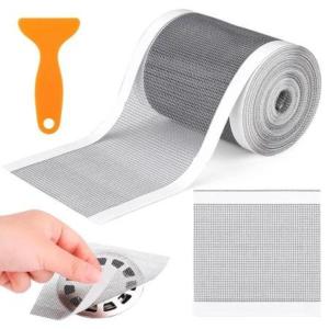 Cutable Shower Drain Hair Catcher Adhesive Floor Drain Stickers Disposable Shower Drain Sticker Drain Hair Catcher Kitchen Filter Easy to Stick Suitable for Bathroom Bathtub Kitchen