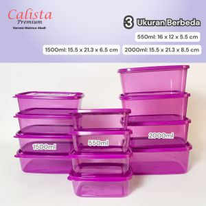 CALISTA FURANO PREMIUM 12PCS FOOD CONTAINER FOOD PREPARATION FOOD STORAGE SET TEMPAT WADAH PENYIMPANAN MAKANAN TEMPAT BUMBU DAPUR SET LUNCH BOX FOOD CONTAINER SET TOPLES KULKAS SET STORAGE BOX
