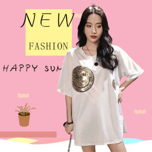 QDshop 💖 เสื้อแฟชั่นทรงโอเวอร์ เพิ่มความสวยงามให้ดูสวยด้วย ถูกเสียวน้ำเงินและสามารถใช้ได้ทุกโอกาส กับ 12 สีเพิ่มเติมเพื่อเลือกให้เหมาะสมกับความหลงใหม่ของคุณ