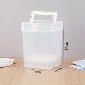 NOVAWEAR 12/24/36/48/60/80 Grids Plastic Study Supply Students Home Office Art Craft Tray Marker Pens Container Desk Organizor Marker Pens Storage Box