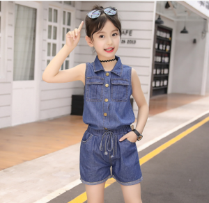 (พร้อมส่งในไทย)เสื้อผ้าเด็กหญิงฤดูร้อน ชุดเซ็ตเสื้อพร้อมกางเกงสาวน้อย