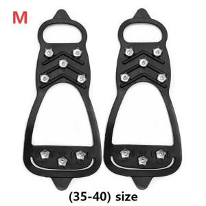 1Pair Anti Slip Shoes Ice Cleats Snow Gripper Spike Cleats Ice Traction Cleat 8 Nails Shoes Crampons