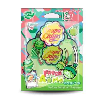 Fresh Time x Chupa Chups ถุงหอมปรับอากาศ ถุงหอมรถยนต์ น้ำหอมรถยนต์ ดับกลิ่น 9g.