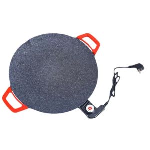 ANHEY Non-stick Korean BBQ Grill Pan Electric Smokeless Barbecue Plate Multi-functional Round Griddle Plate Indoor