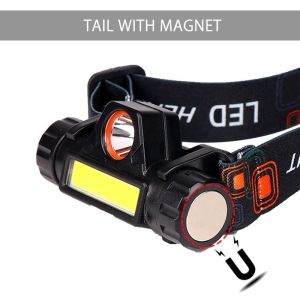USB Rechargeable Headlamp Led COB Head Light Car Inspect Light Led Headlight Head Flashlight