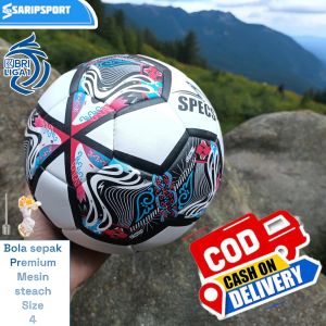 Bola Sepak ILLUZIONZ Premium Grade A Size 4 Warna Cacao/Perak