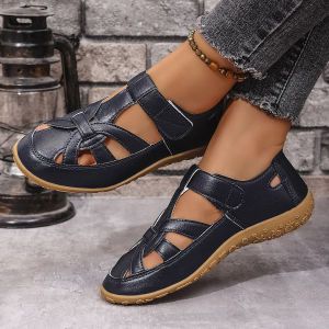 Plus-Size Spring And Summer New WomenS Beach Sandals Hollow-Out Fashion Flat Sandals Versatile And Exclusive
