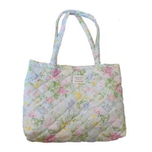 Dung tích lớn Túi mua sắm nữ Túi đeo vai kiểu Trần cặp đi học pháp phong cách nách túi in hoa đi lại túi