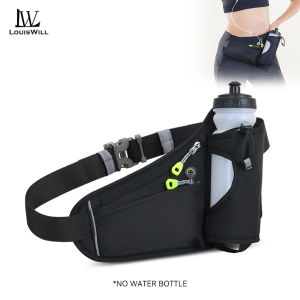 LouisWill Fashion Sports Bag Men Women Outdoor Fitness Waist Bag Multi-functional Large Capacity Waterproof Bag Adjustable Running Pouch Jogging Belt Fanny Pack With Reflective Strip for Workouts Sports Outdoor Water Bottle Bag