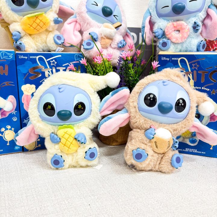 AILEBE ตุ๊กตาน่ารัก ของแท้ Stitch Eat Something Before Sleep กล่องจุ่ม ...