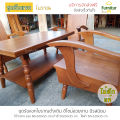 Furnitur99 ชุดรับแขกไม้สักแท้ ชุดรับแขก ชุดรับแขกโบราณ ชุดรับแขก 6 ที่นั่ง Living room set  โซฟารับแขก โซฟา sofa set โซฟาอเนกประสงค์ ส่งฟรี!!. 