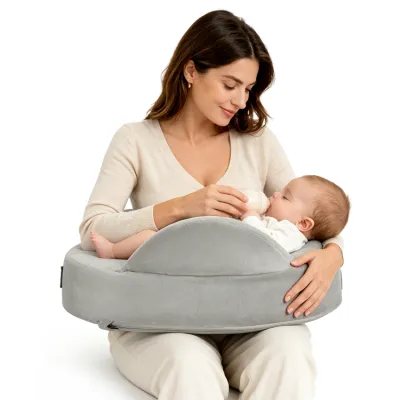 ⭐️【Local warehouse+COD】⭐Small Nursing Pillow With Safety Border Ergonomically Adjustable Removable Nursing Pillow On The Go Memory Foam Washable Cushion Cover