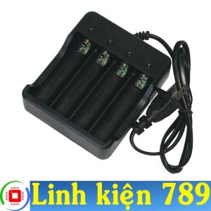 Sạc 4 pin 18650 1200mA tự ngắt khi đầy - Linh kiện 789