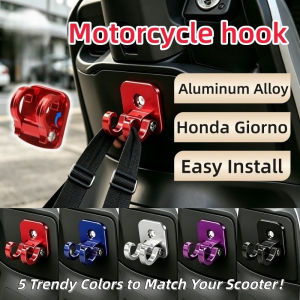 AFFOTOM CNC Aluminum Multicolor Foldable Dual Motorcycle Hook For Honda VESPA Modification Accessory