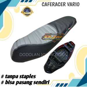 Sarung jok vario model caferacer pres timbul PNP bisa langsung pasang tanpa staples