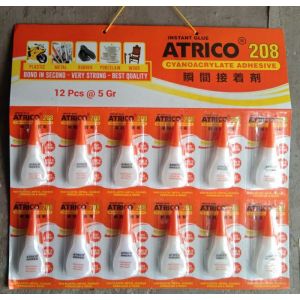 1 Renceng isi 12 Pcs Lem Atrico Lem Serbaguna Lem Super Glue Lem Perekat Lem Setan