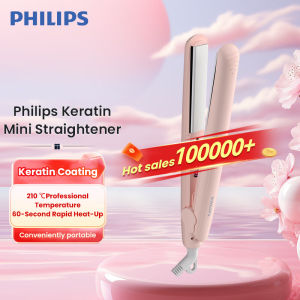 Philips Keratin Mini Straightener | 210°C Professional Temp 60s Fast Heat-Up Portable Travel Size