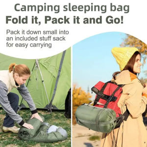 Envelope Folding Outdoor Sleeping Bag camping Sleeping Mattress Warm Hiking Blanket with Storage Bag