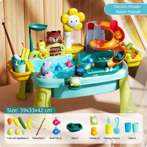 OKONOK Bộ rửa chén Đồ chơi nhà bếp cho trẻ em Trái cây Rau củ Thực phẩm Chậu rửa nước Đồ chơi giáo dục sớm Trò chơi giáo dục Niềm vui điện tử Trò chơi nước điện Nhập vai tại nhà