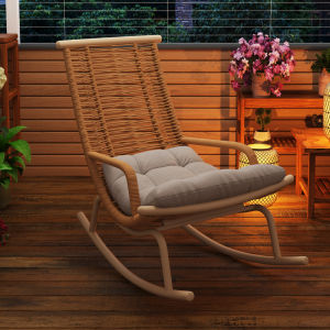 Lounge Chair Rocking Chair Rocking Chair Adults Sofabed One Seater Lounge Chair Bed & Breakfast for the Elderly Lunch Break Sun Exposure Comfortable 摇椅 懒人沙发