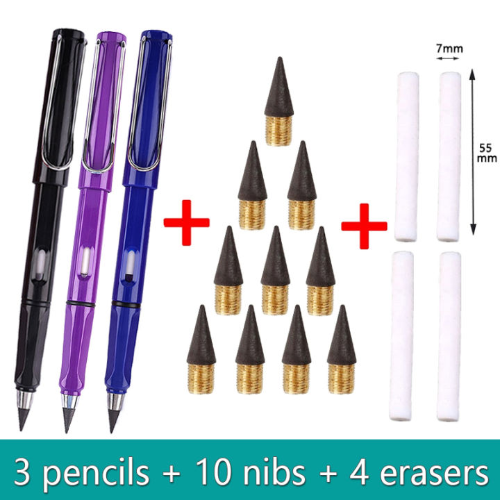 17 PCS Set Infinity Pencils Eternity Pencil Kawaii Mechanical Unlimited