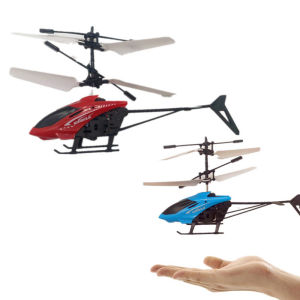 Mini Helicopter Induction Aircraft Remote Control RC Drone with Flash Light DD
