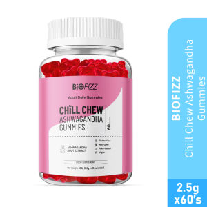 BIOFIZZ Chill Chew Ashwagandha Gummies 2.5g X 60s for Relax Sleep Stress Gummy Gummy Halal 软糖