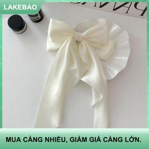 【LAKEBAO】 Nơ ruy băng kẹp tóc mũ nón đơn giản thanh lịch satin mùa xuân Clip cố định kẹp tóc retro bên mũ Phụ kiện tóc đỏ