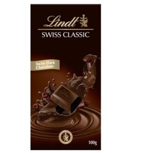 Date 09/26  Socola đen Lindt Swiss Classic thanh 100g - Dark Chocolate