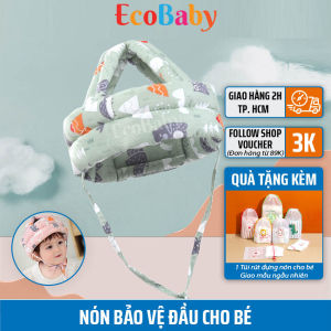 Mũ bảo vệ đầu cho bé mũ bảo hiểm an toàn cho bé tập đi tập bò chống va chạm mạnh nón bảo vệ an toàn cho bé nhiều họa tiết - ECOBABY