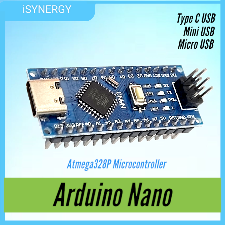 Arduino Nano ATmega328P CH340 Micro / Type C USB Controller | Lazada PH