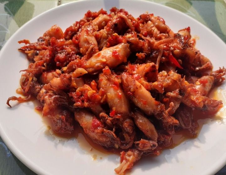 3 BUNGKUS SAMBEL CUMI ASIN UTUH serba 25 gr PEDAS/ TANPA