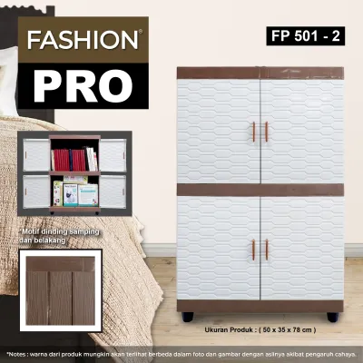 Lemari Pakaian Plastik FASHION PRO Putih 2 3 4 5 Susun MURAH TEBAL KOKOH