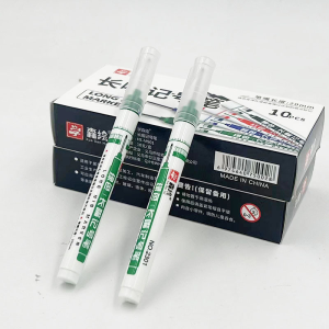 10pcs Long Head Oily Metal Marker Quick Drying And Waterproof Marker Pen For Rock Wood Plastic