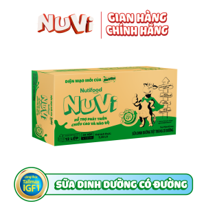 Combo 4 Hộp/ 1 Thùng 48 Hộp Sữa dinh dưỡng tiệt trùng Nuvita Có đường 110mL/ 180mL - NUTIFOOD - YOOSOO