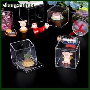 zhangxiuhua Clear Acrylic Square Cube Box With Lids Durable Candy Box Multiple Uses Transparent Case Organizer Container