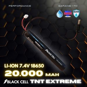 Upgrade 7.4v Ii Ion Battery 18650 30A 20000Mah TNT EXTREME Stick BLACK CELL Waterproof Designed Electronic Part Appliance RC Stereo Speaker Active Bluetooth Professional Air Soft Toys Lamp Senter LiIon