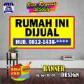 Spanduk Banner jual rumah, jual tanah, keren kuat. 