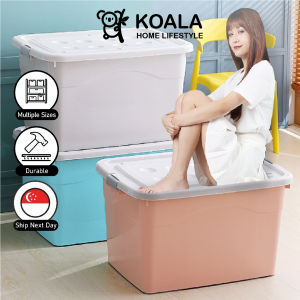 🇸🇬 🔥Koala Home Storage Box Container Stackable Large capacity/with wheels Plastc Cloth Toy Container(8L - 107L)
