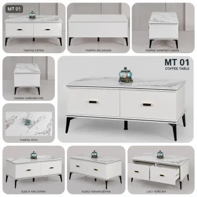 Share: Meja TV Minimalis MT 01 MARBLE / lemari tamu 2 pintu marble / Rak Penyimpanan rak tamu / living room