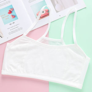 Áo lót lá học sinh cấp 2 cấp 3 dây nhỏ vải cotton lưng áo vải lưới thoáng khí đệm vải kín đáo thoáng mát