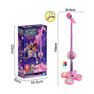 PERPE With Light Kpop Demon Music Microphone Light Guitar Can Play Songs Childrens Toy Microphone Interactive Play Songs Microphone Childrens Gift