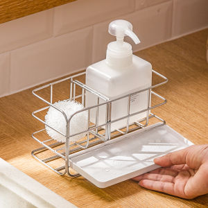 NACHUAN  dishes drain rack sponge holder for sink kitchen sponge holder small kitchen rack sponge holder for sink stainless steel sponge drainer small kitchen organizer rack shelf