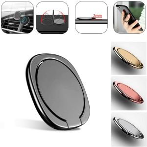 [SONGFUL] 2 Pcs Universal Magnet Holder Car Mount 360° Finger Ring Desk Bracket For Cell Phone