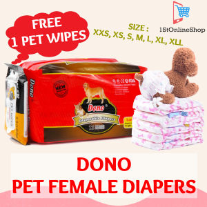POPOK HEWAN PELIHARAAN ANJING BETINA FEMALE CEWEK DONO DISPOSABLE DIAPERS MERAH