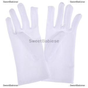 [COD] SweetBabiese Găng tay Cổ tay ngắn bằng sa tanh cho bé gái trang phục dạ hội trang trọng dạ tiệc trơn tru