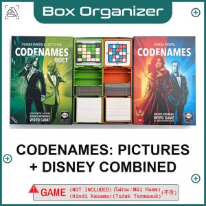 Codenames: Pictures + Disney Combined Board Game Box Organizer Insert