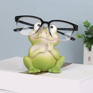 Trang trí ếch Kính mắt đứng với đế chắc chắn sáng tạo ếch dây đeo kính mắt cho bàn decors và tổ chức