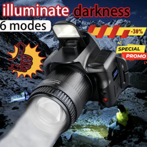 Waterproof multifunctional headlight USB charging fishing camping front headlight adventure lighting ultra long distance LED flashlight head